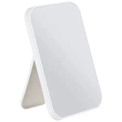 Зеркало косметическое настольное, 10*15 см, цвет: белый