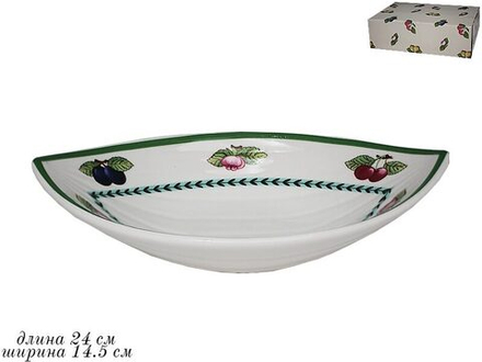 Lenardi 105-833 Овальное блюдо 24см. ФРУКТЫ под.уп.(х16)