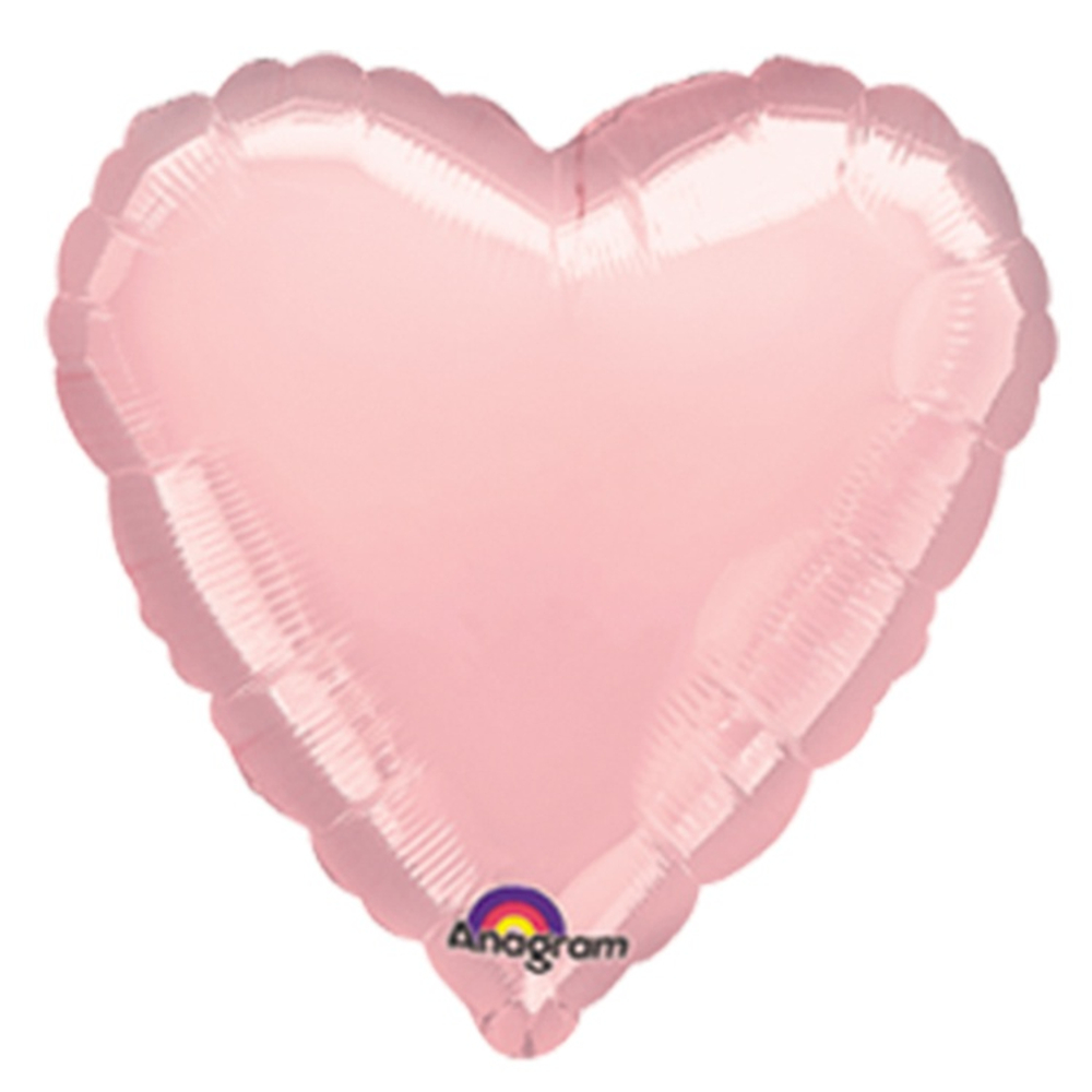 Шар фольгированный Сердце 43 см (Розовый)