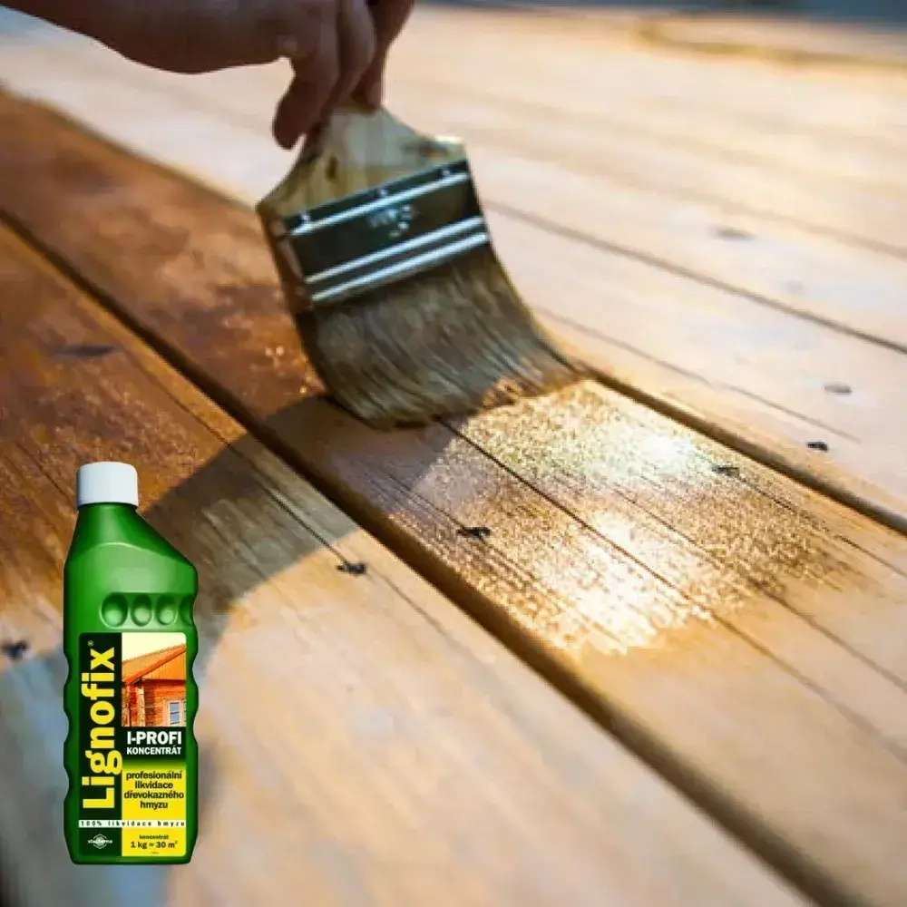 Lignofix Антисептик I-Profi, концентрат, защита древесины от жуков и насекомых, 1 кг