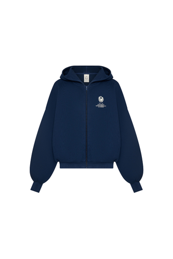Толстовка на молнии с принтом Тёмно-синий