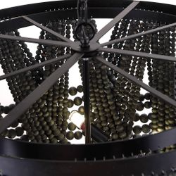 Подвесная Люстра Amelia Wood Bead Chandelier By Imperiumloft