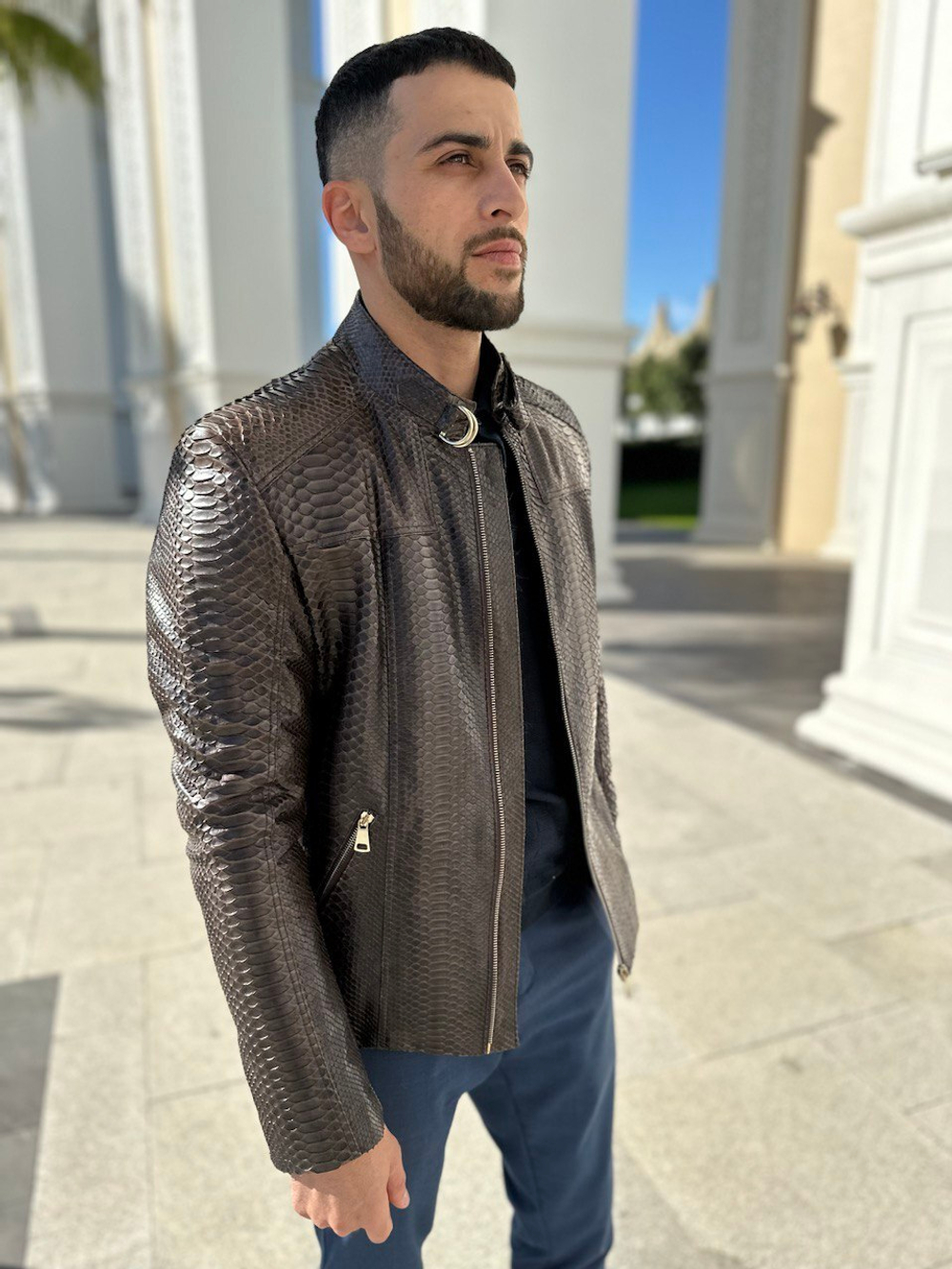 Кожаная куртка из крокодила