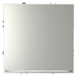 Выключатель встраиваемый VOLTUM S70 одноклавишный с подсветкой 10А, (сталь)