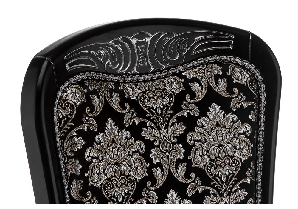 Стул Клето патина серебро / черный