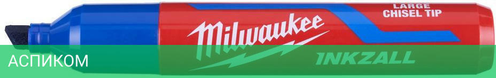 Маркер строительный Milwaukee Inkzall L цена за 1шт синий (4932471557)