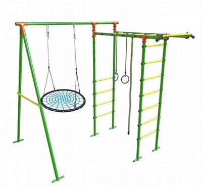 Уличный комплекс для детей Зеленый гнездо сетка 80см