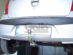 Оцинкованный фаркоп на Hyundai i10 2008-2013 (без электрики), Galia H075C