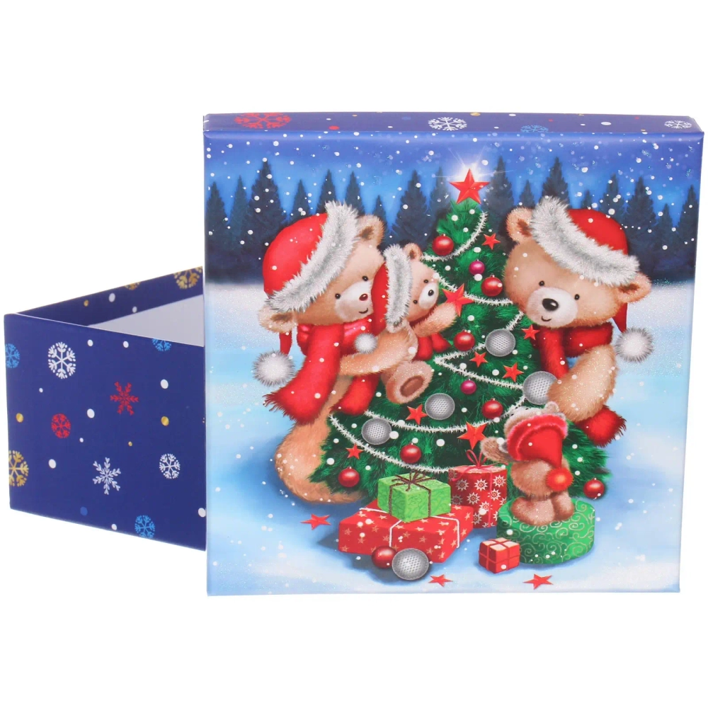 Коробка подарочная «Украшаем елку» 18*18*8.5 см