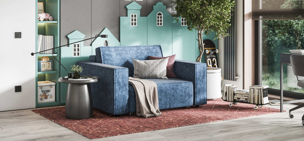 Кресло BOSS SOFT MODOOL Велюр Royal топаз