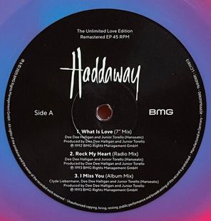 Haddaway / What Is Love (Limited Edition)(Coloured Vinyl)(10"Vinyl EP)