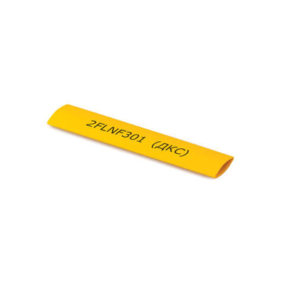 Термоусаживаемая самозатухающая трубка для термотрансферной печати 6,4/2,0 мм желтый 3:1