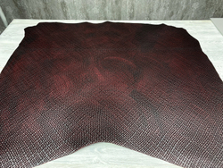Ременная кожа Treccia Old Bordo (3,0+ мм), цв. Бордовый