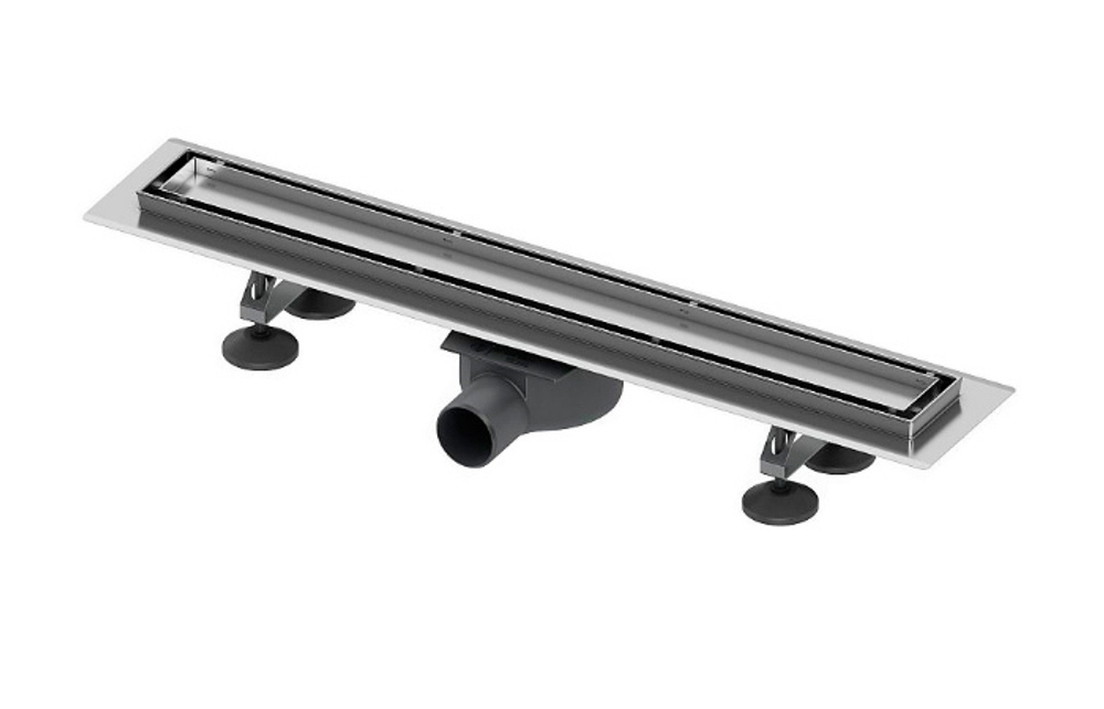 Дренажный канал TECE TECElinus 800 мм с матовой решеткой steel и основой для плитки tile 15103089