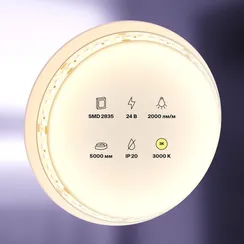 Светодиодная лента 24В 2835 20Вт/м 3000K 5м IP20 Led Strip 10154