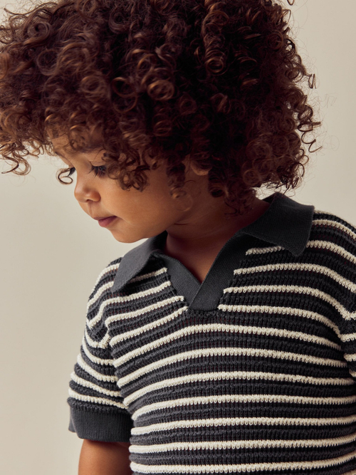 Поло вязаное для мальчика Next AA9-496, Темно-серый