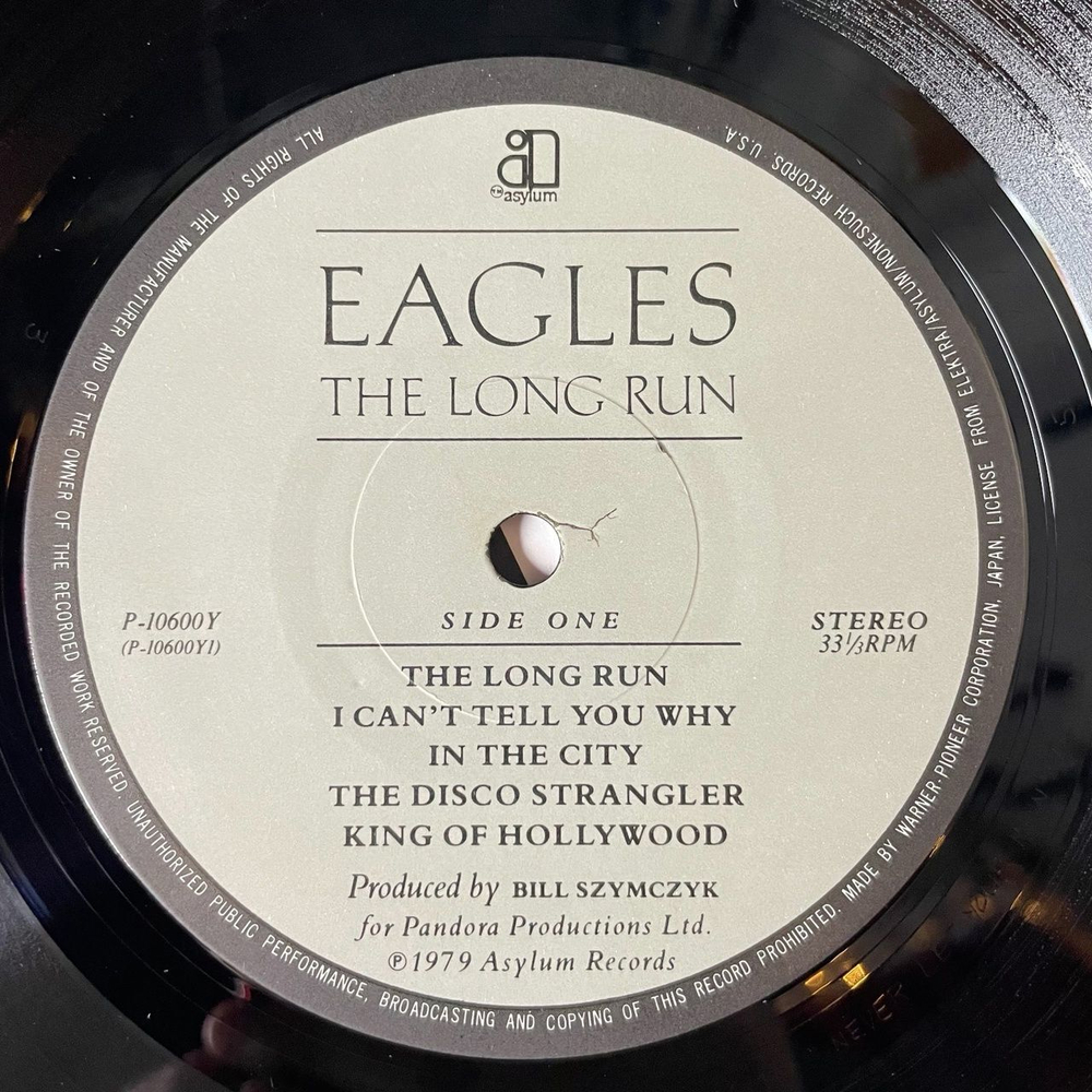 Винтажная виниловая пластинка LP Eagles The Long Run (Japan 1979) (Obi) Heartache Tonight