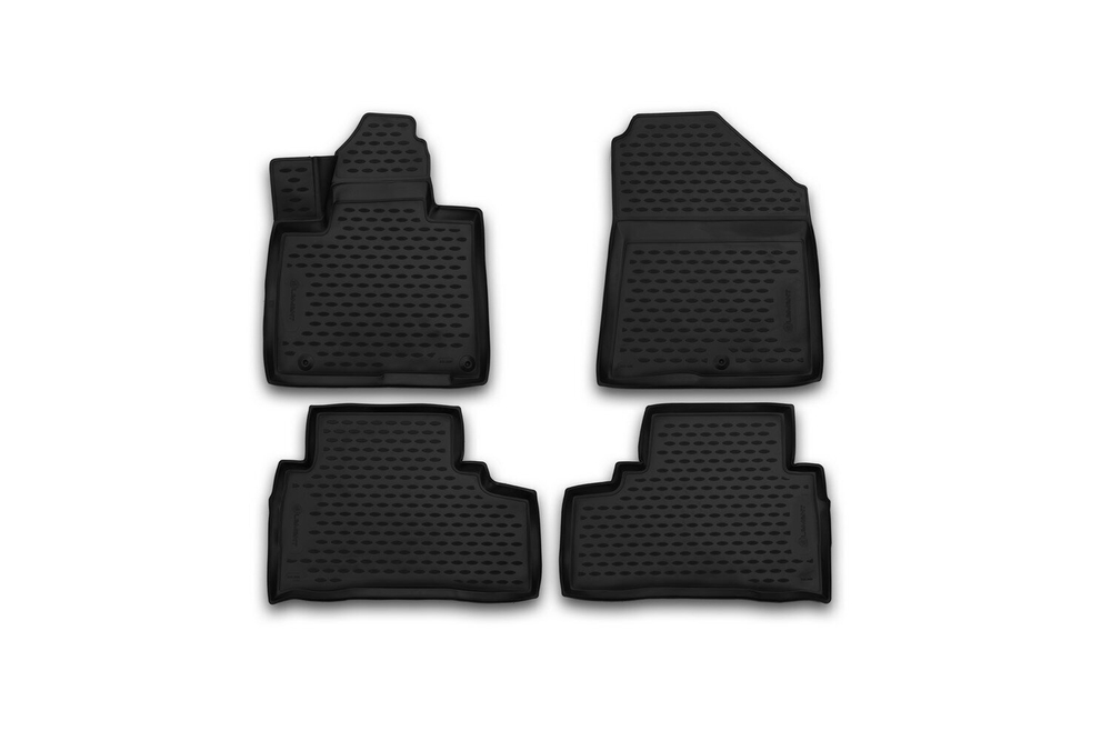 Коврики Standard, 3D в салон KIA Sorento Prime, 2015- , 5/7 мест, 4 шт. (полиуретан, чёрные) Element.CARKIA00001