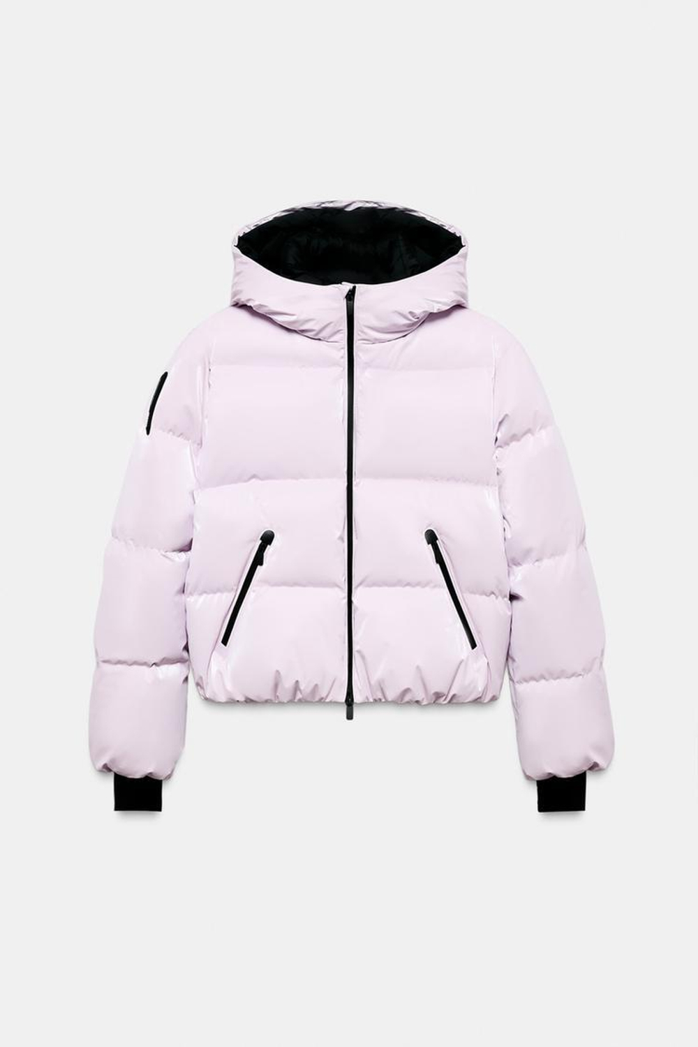 ZARA ВОДОНЕПРОНИЦАЕМАЯ КУРТКА С КАПЮШОНОМ, РОЗОВЫЙ