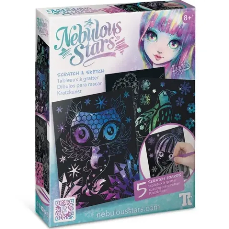 Набор для рисования в технике граттаж с трафаретами Серия "Isadora"