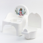 Горшок Стульчик  "ДИКИЙ ЗАПАД - ЕДИНОРОГ"  (white/pink-белый/розовый)