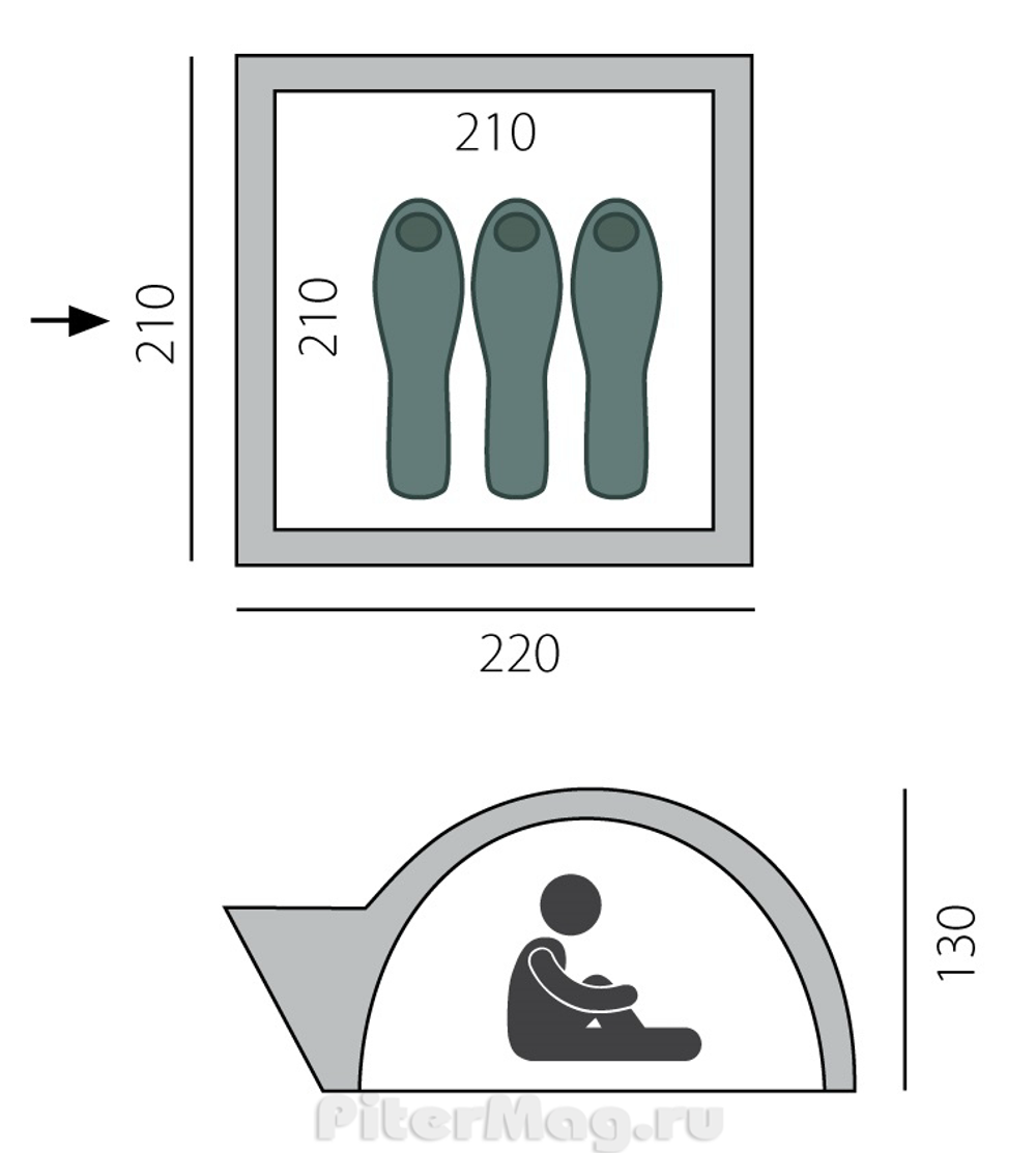 Палатка Btrace Wing 3 [T0225]
