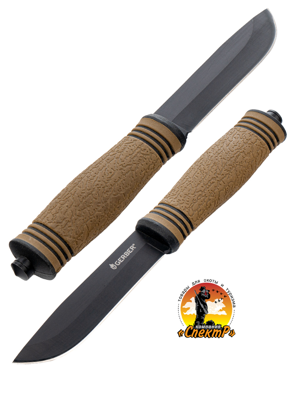 Нож туристический разделочный с фиксированным лезвием 120мм и стеклобоем/в ножнах.