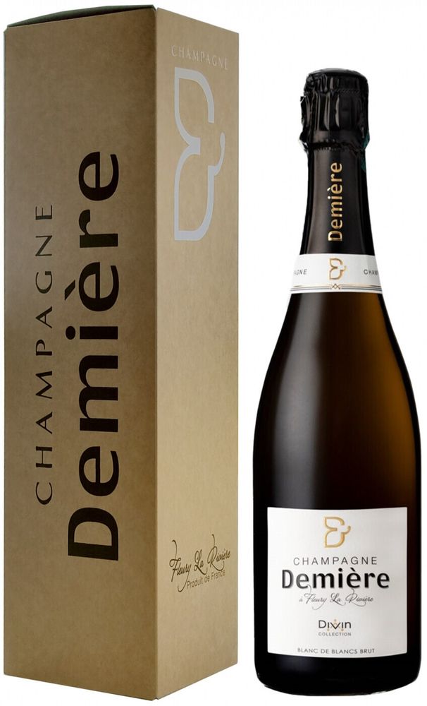 Шампанское Demiere Divin Blanc de Blanc Brut в подарочной упаковке, 0,75 л.