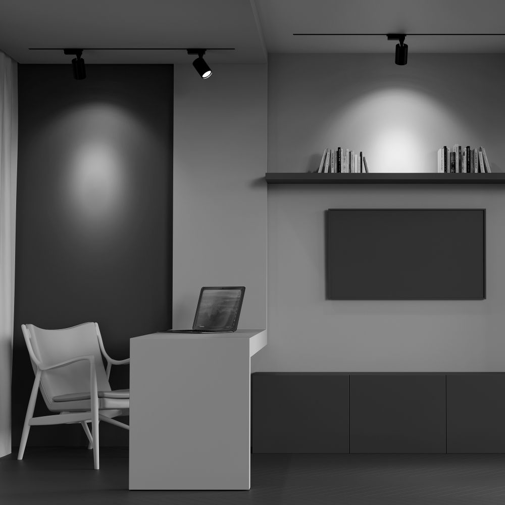 Трековый светильник для однофазного шинопровода светодиодный Maytoni Unity Track Vuoro TR003-1-12W4K-B