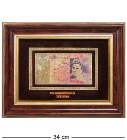 Gold Leaf HB-005 Панно «Банкноты 50 GBP (фунт стерлингов) Англия»