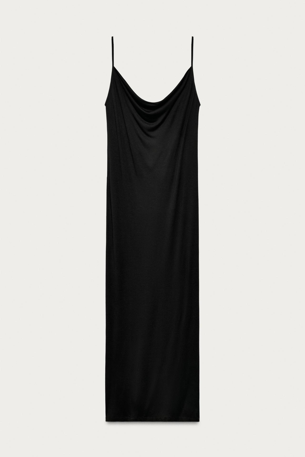 ZARA X MARISA BERENSON ПЛАТЬЕ ИЗ СМЕСОВОЙ ВИСКОЗЫ, ЧЕРНЫЙ