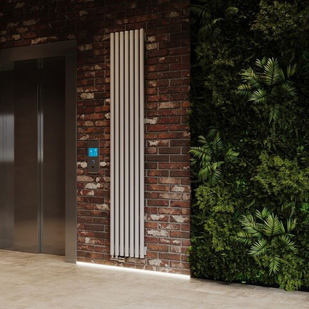 Радиатор трубчатый Guardo Torre 4D-2200-07 NK-VER-L R7040(M) серый матовый
