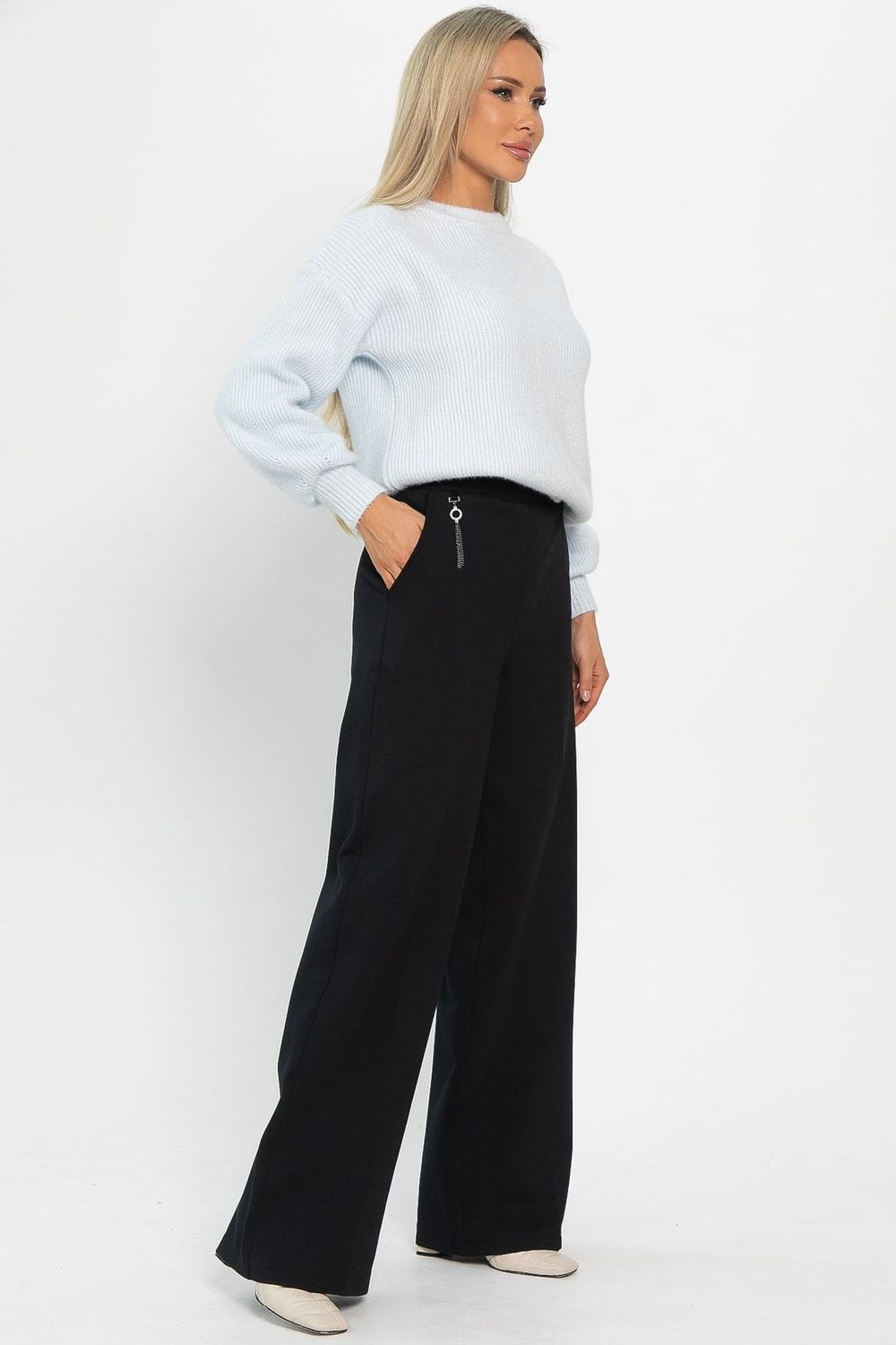 Брюки палаццо Адель (темно-синие) Б14880-8М LT Collection