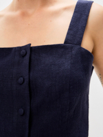 Топ с декоративными пуговицами "Тайна глубин"