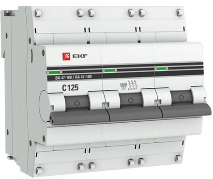 Выключатель автоматический модульный 3П 25А  10кА BA 47-100 PROxima KF