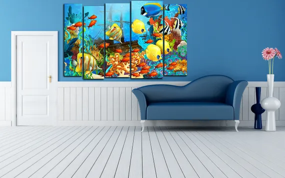 Модульная картина "Море в красках"