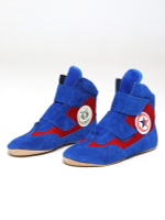 Борцовки для САМБО на липучках синие