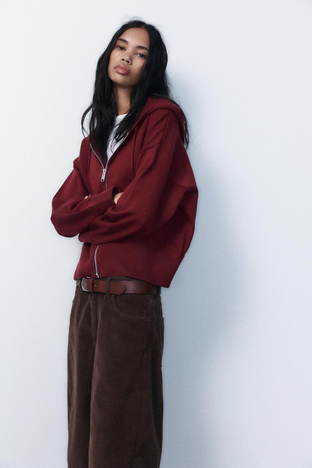 ZARA ХУДИ, ЦВЕТ БУРГУНДСКОГО ВИНА