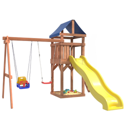 Детская площадка Сlassic с качелями лодочка и 3 в 1 IgroWoods для улицы и дачи