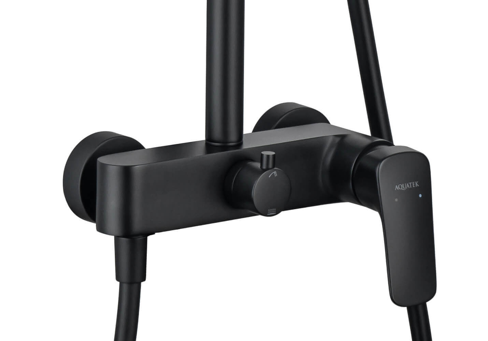 Душевая система 3jet 250мм AQUATEK, матовый черный AQ2060MB