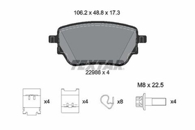 TEXTAR - 2298601-TET - Brake Pad Set, disc brake
