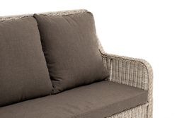 "Гляссе" диван трехместный из искусственного ротанга, цвет бежевый