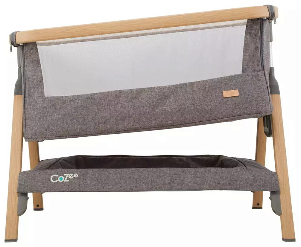 Колыбель приставная Tutti Bambini CoZee c колёсами GTD Oak/Charcoal