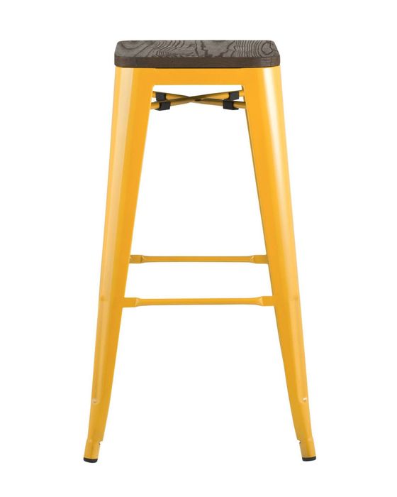 Стул барный TOLIX WOOD желтый Stool Group