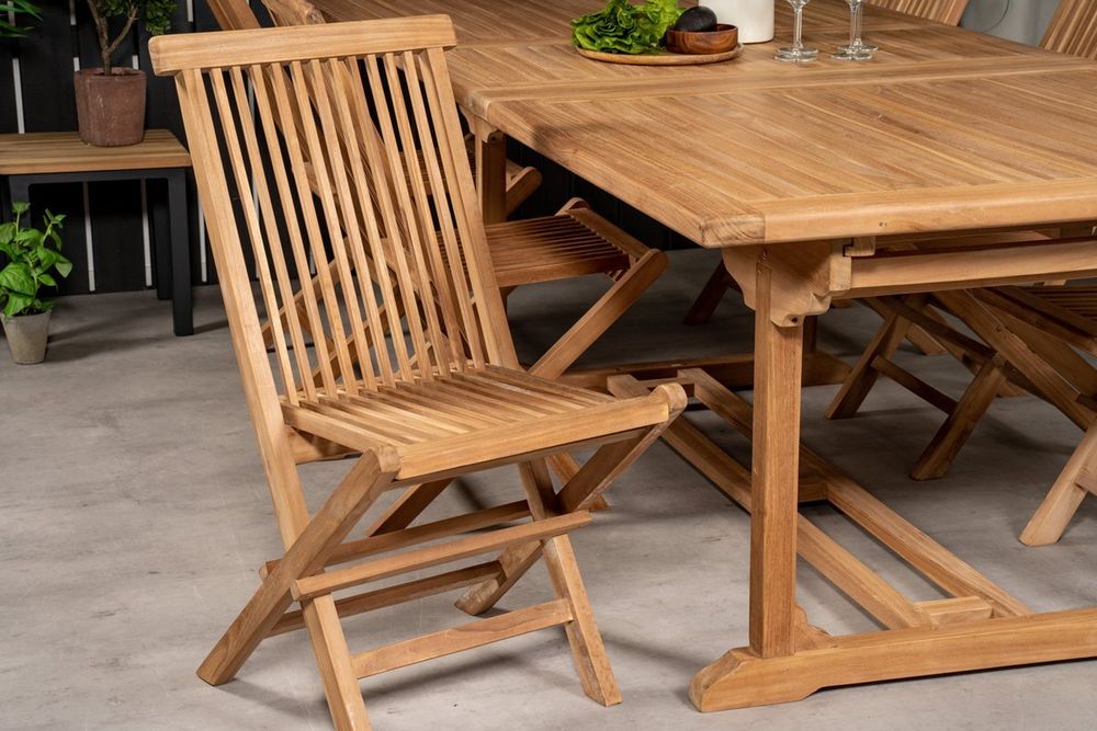 Neapel-Turin 10, комплект обеденной мебели натуральный, тик