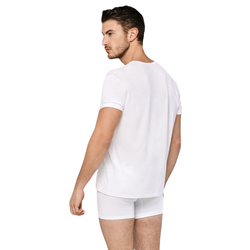 Мужская футболка с V-образным вырезом белая Doreanse 2865