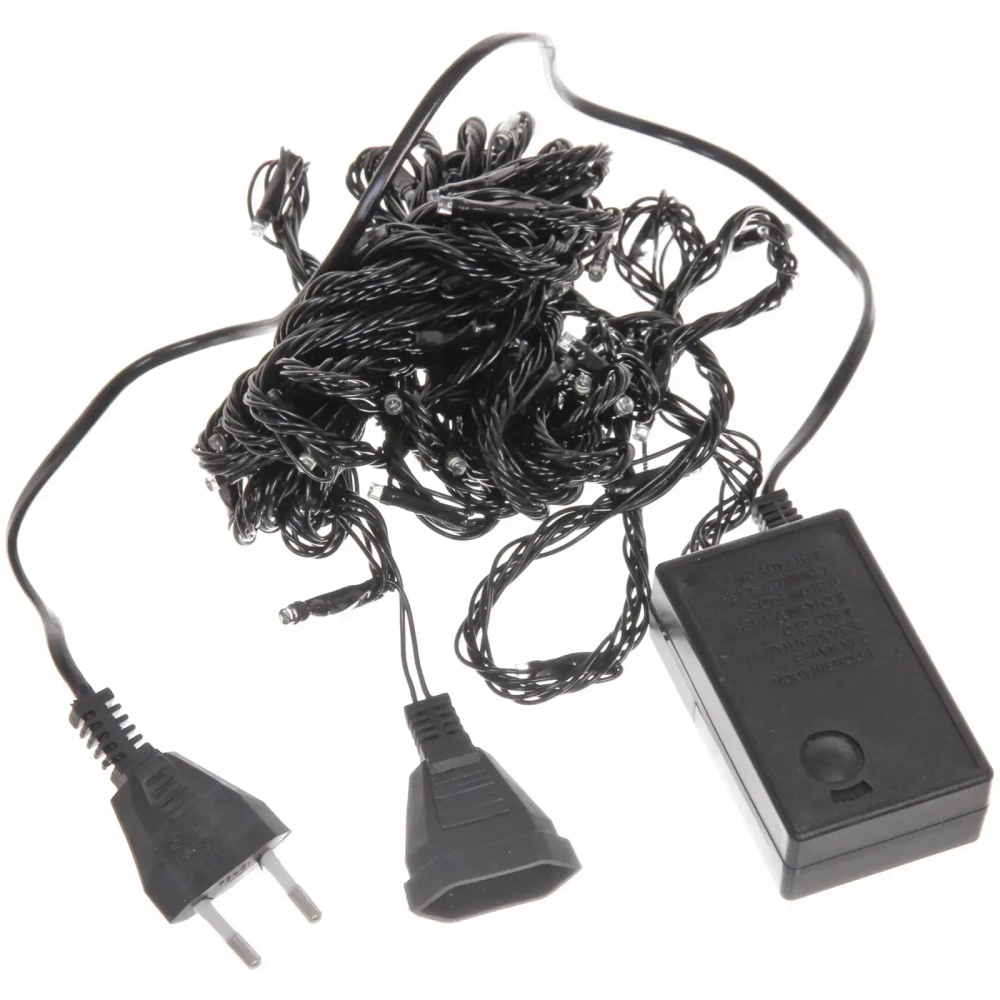 Гирлянда для улицы «Водопад» нить 7м 80 ламп LED чёрный провод, 8 реж, IP-54, Фиолетовый (возможность соединения)