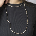 Колье Ciclon Esencia жемчугом Swarovski и серебряным покрытием B211808-40 BW/S