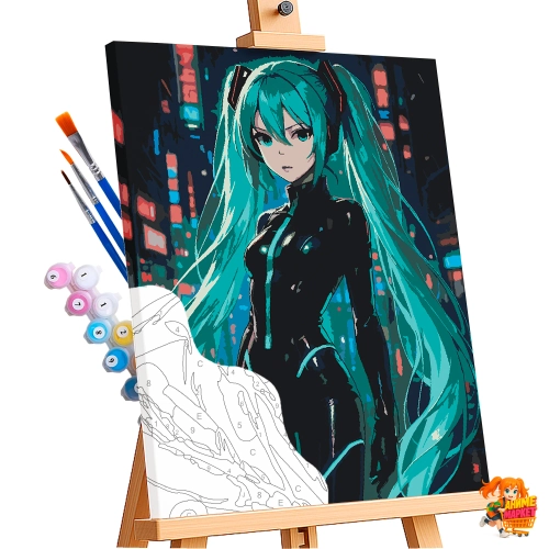 Картина по номерам Hatsune Miku Хацунэ Мику