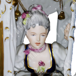 Прогулка на портшезе. Фарфор. Чехия, Royal Dux, 1970